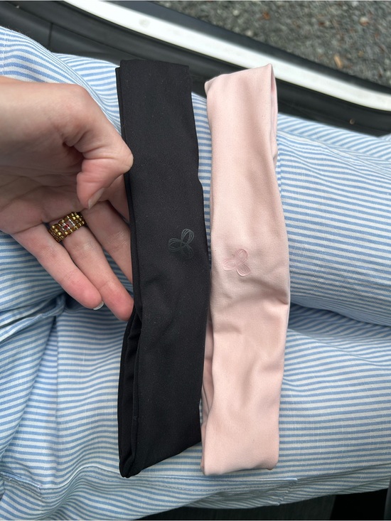 lululemon athletica Accessories - lululemon athletica Black and Light Pink Headbands (2 pack)